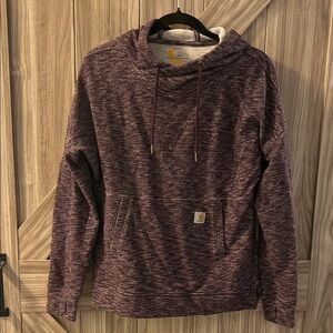 Carhartt Men's Heathered Burgundy Hoodie